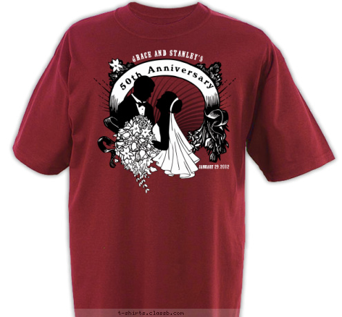 JANUARY 29, 2012 50th Anniversary GRACE AND STANLEY'S T-shirt Design SP1931