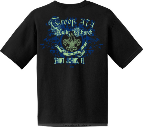 BSA TROOP 474 Unity Church Troop 474 est. 1910 Saint johns, fL T-shirt Design 