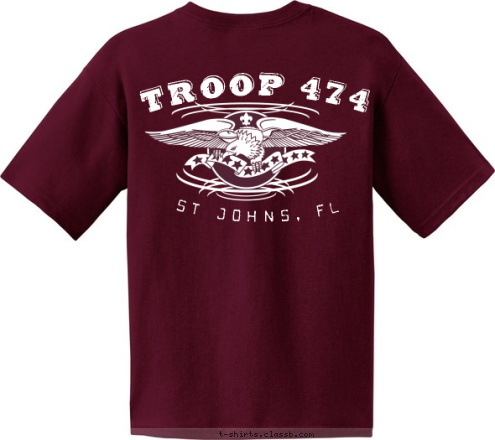 BSA TROOP 474 TROOP 474 ST JOHNS, FL T-shirt Design 