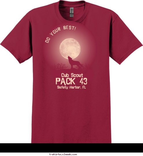 Safety Harbor, FL PACK 43 Cub Scout DO YOUR BEST! T-shirt Design 