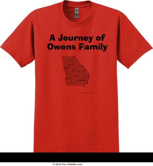 New Text on the road to a Family Reunion 
  Altanta. GA 2009 New Text A Journey of Owens Family  T-shirt Design 