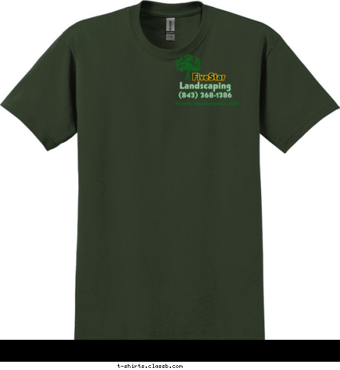 Landscaping (843) 368-1386 Friendly Knowledgeable Staff FiveStar T-shirt Design 