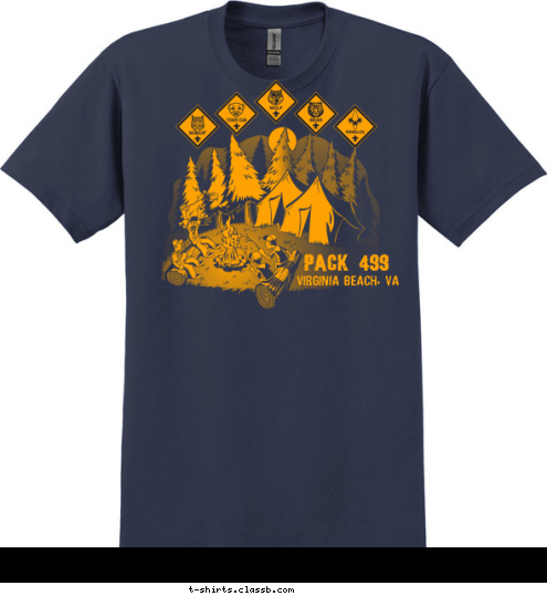 PACK 499 Virginia Beach, Va T-shirt Design 