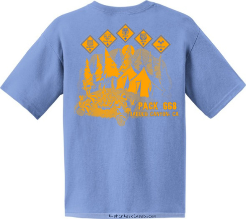 TRABUCO CANYON, CA PACK 668 TRABUCO CANYON, CA PACK 668 T-shirt Design 