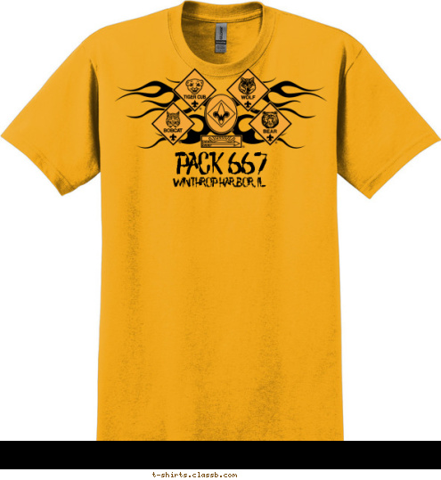 PACK 667 WINTHROP HARBOR, IL T-shirt Design 
