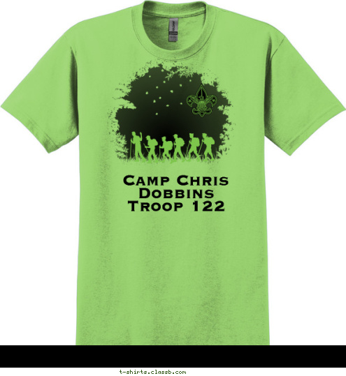 anytown, usa Camp Chris Dobbins
Troop 122 TROOP 123 T-shirt Design 