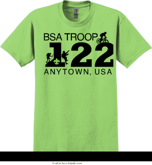 122 ANYTOWN, USA BSA TROOP T-shirt Design 