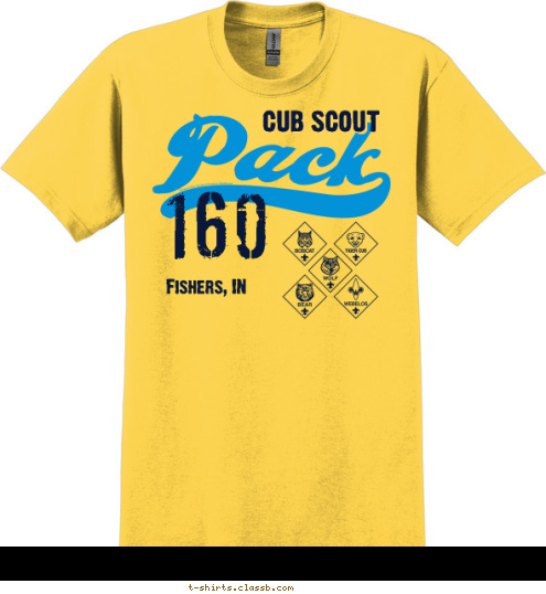 160 Fishers, IN CUB SCOUT T-shirt Design 