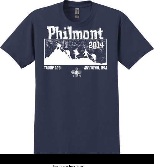 ANYTOWN, USA TROOP 123 2014 Philmont T-shirt Design 