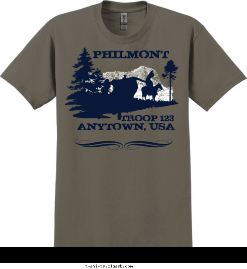 ANYTOWN, USA TROOP 123 PHILMONT T-shirt Design 