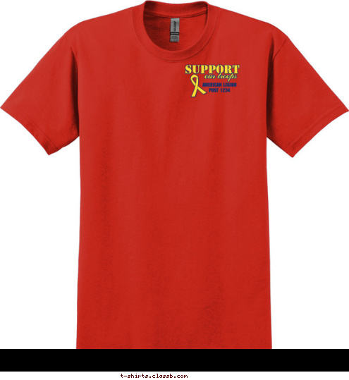 AMERICAN LEGION
POST 1234 AMERICAN LEGION
POST 1234 our troops our troops SUPPORT SUPPORT T-shirt Design 