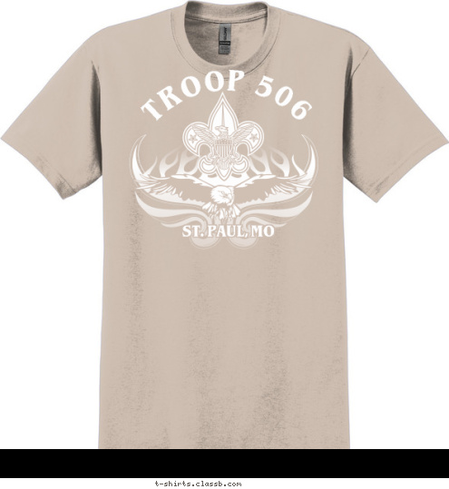 TROOP 506 ST. PAUL, MO T-shirt Design 