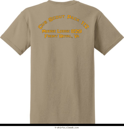 Front Royal, Va Moose Lodge 829 Cub Scout Pack 112 PACK 112 T-shirt Design 