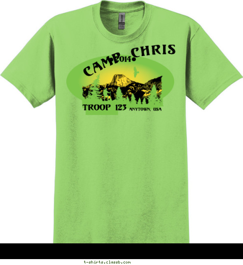 ANYTOWN, USA TROOP 123 CAMP CHRIS DOBBINS 2014 T-shirt Design 