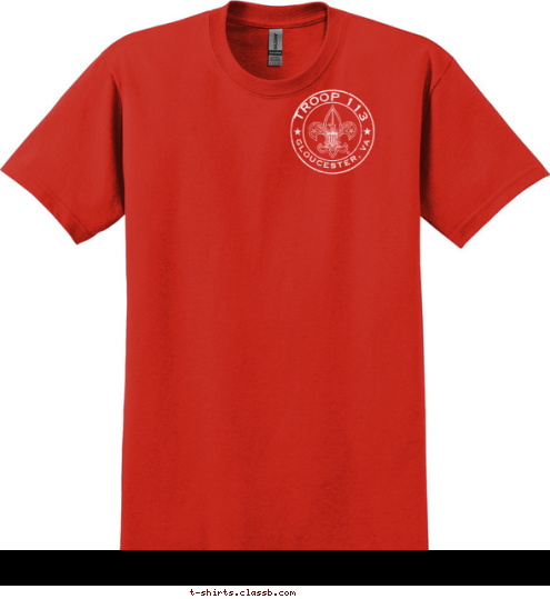 BE PREPARED BSA TROOP 113 TROOP 113 GLOUCESTER, VA T-shirt Design 