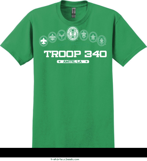 TROOP 340 AMITE, LA BOY SCOUT T-shirt Design 