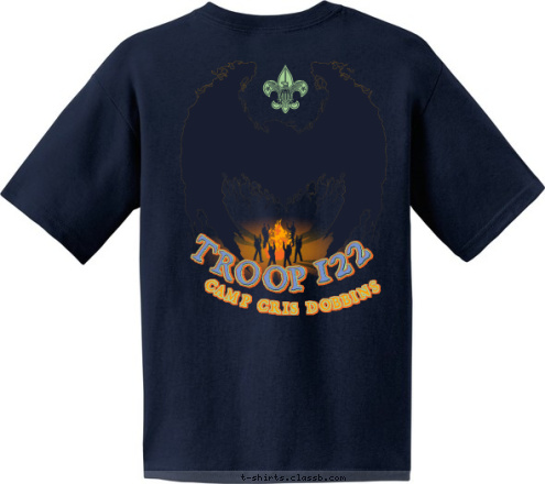 Your text here! 2014 LANDLUBBER CAMP CRIS DOBBINS 122 TROOP T-shirt Design 