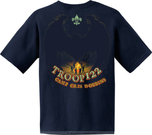 ANYTOWN, USA TROOP 123 2014 LANDLUBBER CAMP CRIS DOBBINS 122 TROOP T-shirt Design 