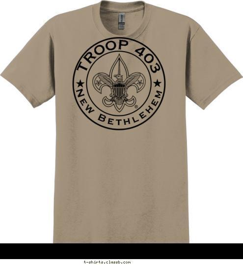 TROOP 403 New Bethlehem T-shirt Design 