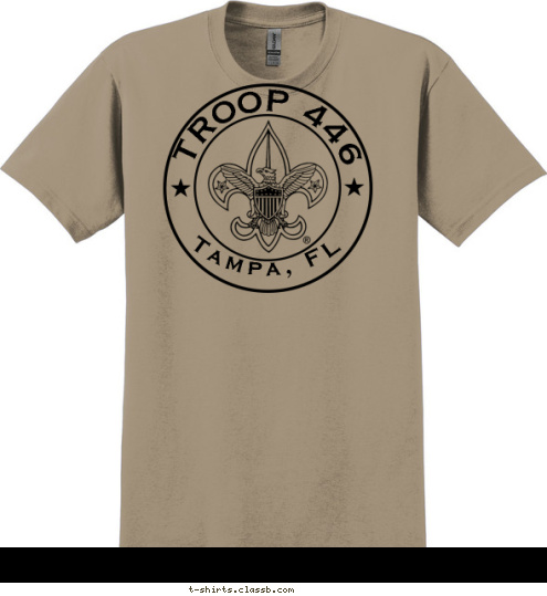 TROOP 446 Tampa, FL T-shirt Design 