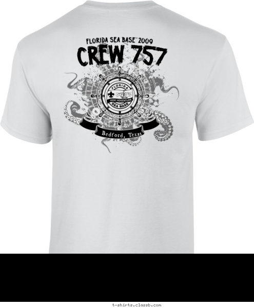 Bedford, Texas CREW 757 CREW 757 Bedford, Texas T-shirt Design 
