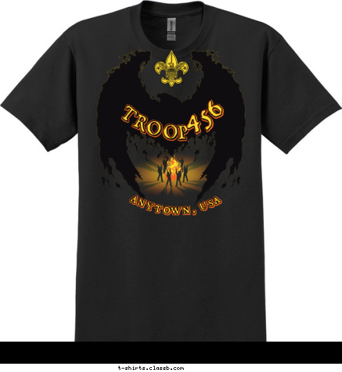 ANYTOWN, USA 456 TROOP T-shirt Design 