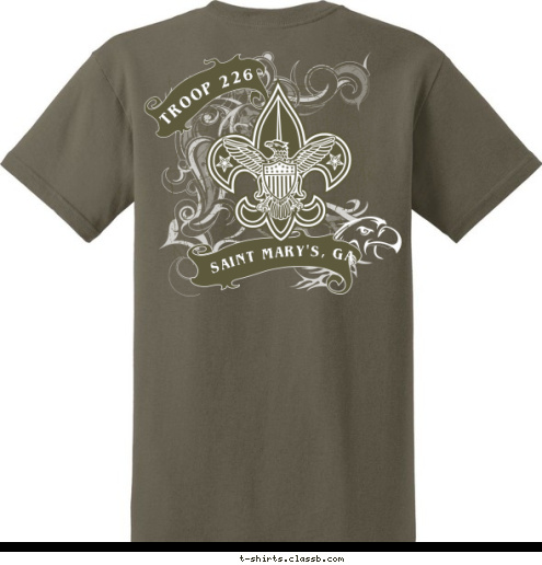 New Text SAINT MARY'S, GA TROOP 226 SAINT MARY'S, GA TROOP 226 T-shirt Design 