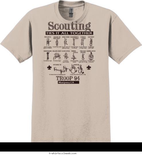 TROOP 94 Mariposa, CA T-shirt Design 