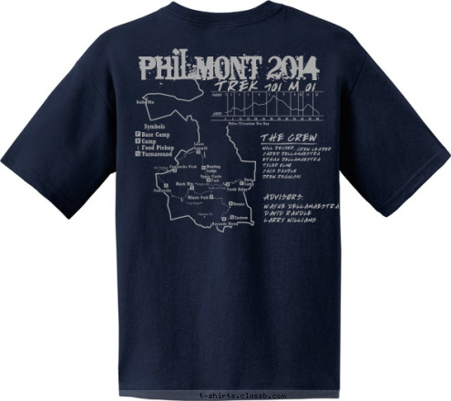 TREK 701 M 01 CREW LEADER ADVISORS: WAYNE DELLAMAESTRA
DAVID RANDLE
LARRY WILLIAMS WILL DECKER,
JARED DELLAMAESTRA
ETHAN DELLAMAESTRA
TYLER OLMO
JACK RANDLE
DREW REGULSKI THE CREW PHILMONT 2014 T-shirt Design Troop 209 Philmont 2014