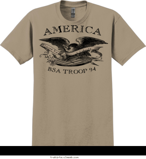 BSA TROOP 94 of Liberty Sweet Land AMERICA T-shirt Design 