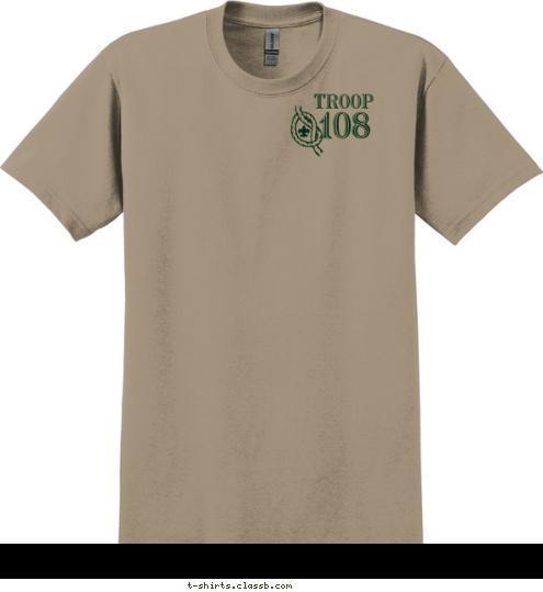 East End, AR 108 TROOP TROOP 108 T-shirt Design 