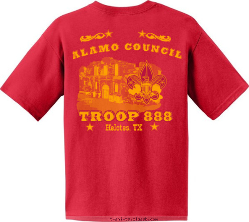 TROOP 888 Alamo Council Helotes, TX TROOP 888 Helotes, Texas T-shirt Design 