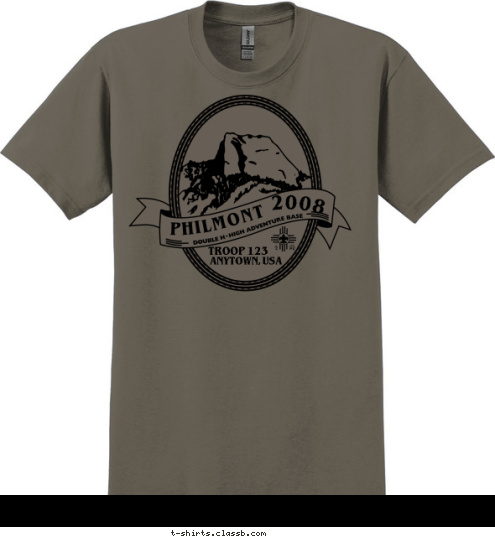 2008  ANYTOWN, USA
 TROOP 123 T-shirt Design 