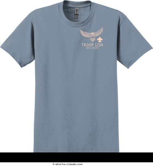 CITY, STATE TROOP 1234 T-shirt Design SP4951