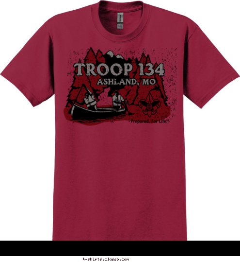 TROOP 134 ASHLAND, MO T-shirt Design 