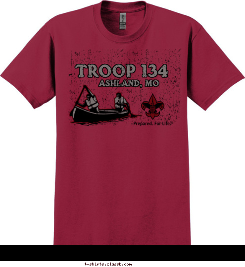 TROOP 134 ASHLAND, MO T-shirt Design 