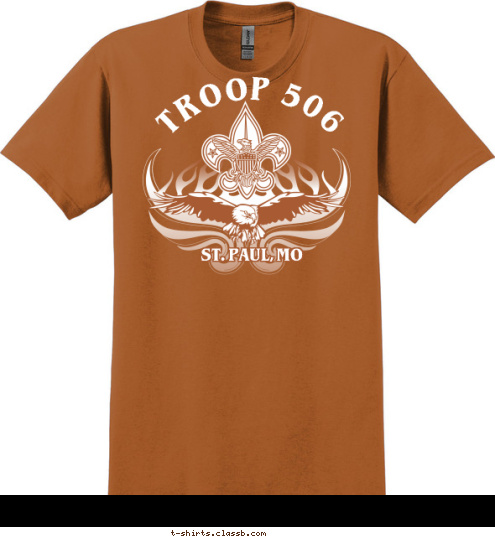 TROOP 506 ST. PAUL, MO T-shirt Design 