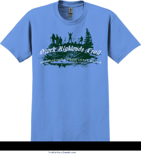 SUMMER SUPEREVENT 2014 CREW 3410 Ozark Highlands Trail T-shirt Design 