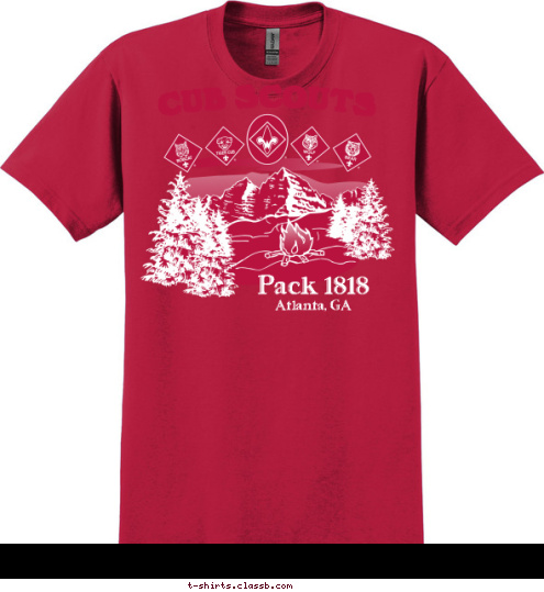 1818 Pack 1818 Atlanta, GA CUB SCOUTS T-shirt Design 