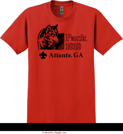 1818 Atlanta, GA 1818 Pack T-shirt Design 