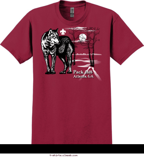 Pack 1818 1818 Atlanta, GA T-shirt Design 