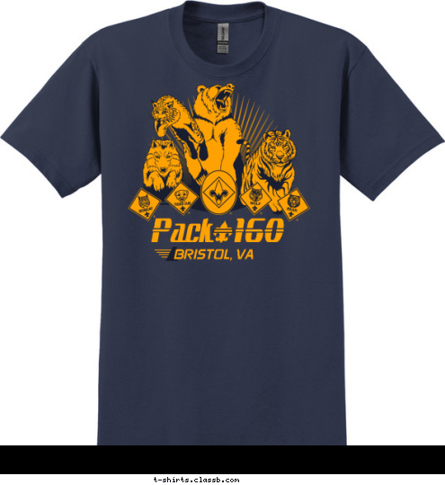 Pack   160 BRISTOL, VA T-shirt Design 