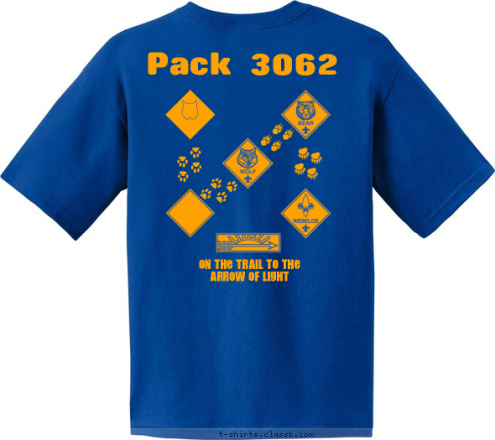 On the Trail to the 
Arrow of Light Pack 3062 T-shirt Design 