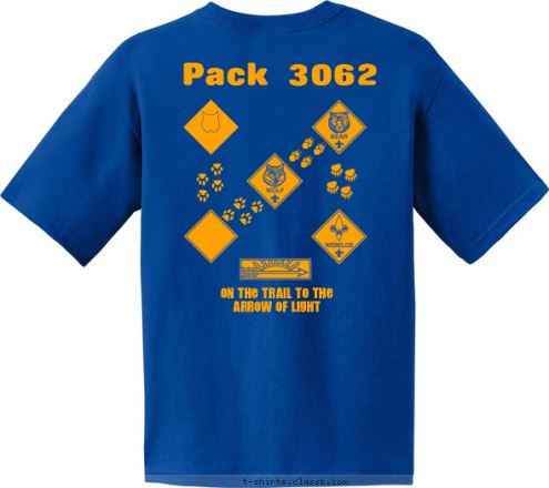 On the Trail to the 
Arrow of Light Pack 3062 T-shirt Design 