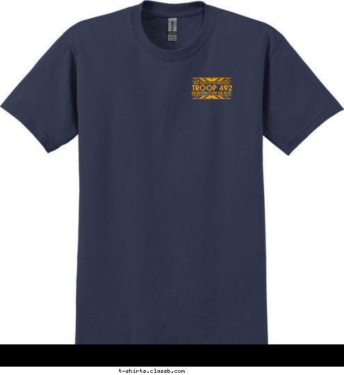 Custom T-shirt Design Gold on Navy