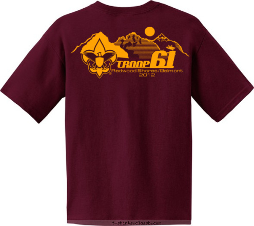 Redwood Shores/Belmont
2012 61 TROOP T-shirt Design 