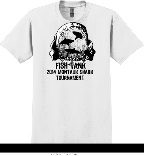 2014 MONTAUK SHARK TOURNAMENT FISH TANK T-shirt Design 