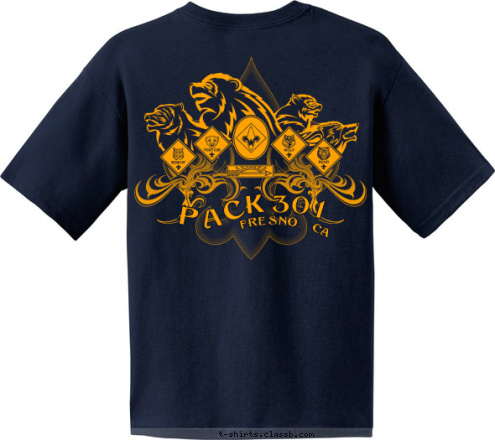 Pack 301 
Fresno, Ca Fresno, Ca 301 K PAC T-shirt Design 