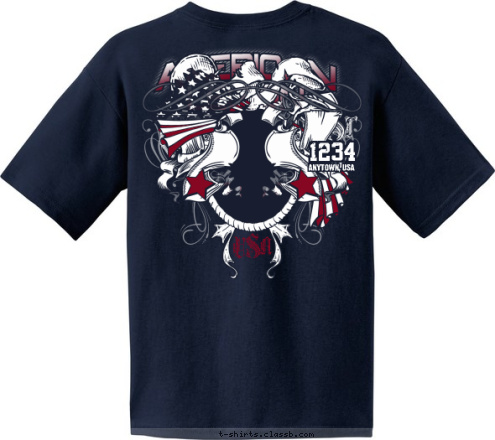 USA AMERICAN LEGION
 1234 POST 1234
 ANYTOWN, USA T-shirt Design 