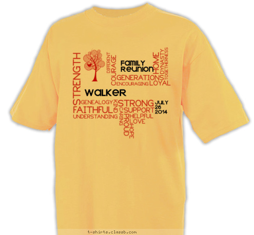 JULY
26
2014 FAMILY
REUNION WALKER T-shirt Design 